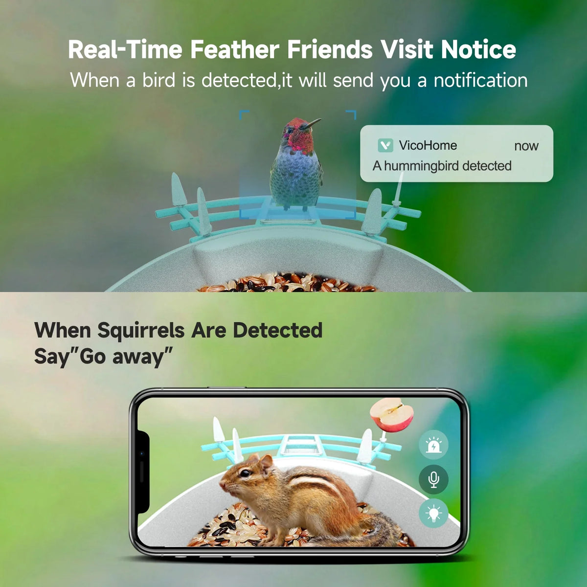 Solar Species With Squirrel Pir CameraVideo Powered Camera Ai Wifi Smart With Wireless Andoer Vico Camera 1080p Feeder Camera camera,Feeder Deterrent Ai Feeder Surveillance Camera AppAi