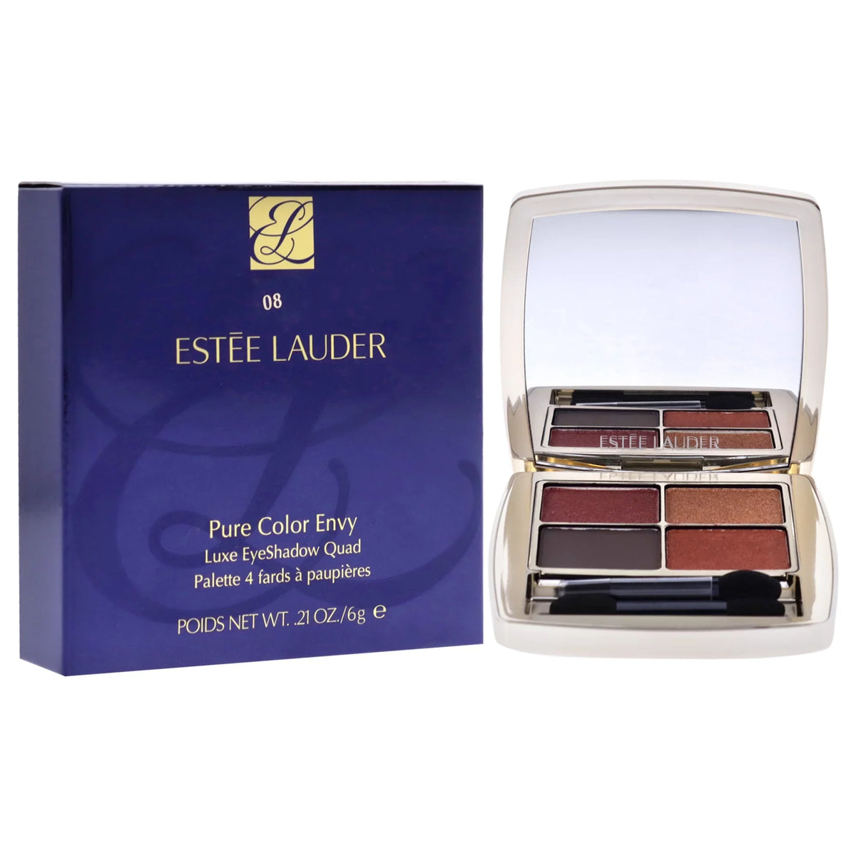 , Luxe Envy Color Quad 0.21 Earth Eyeshadow oz - Pure 08 Lauder Shadow Wild Eye Estee