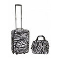 2 Pc Zebra Luggage Rockland Set