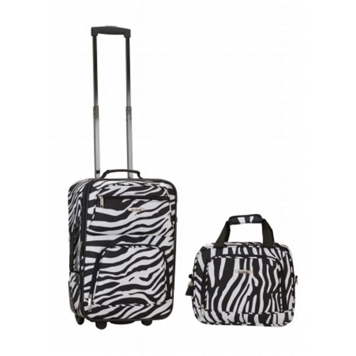 2 Pc Zebra Luggage Rockland Set