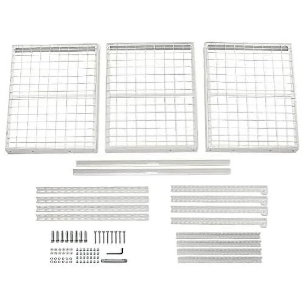 White Adjustable Garage 3X6 Shelf Garage Rack Mounted Ceiling Storage Overhead Racks Ceiling Storage Organization