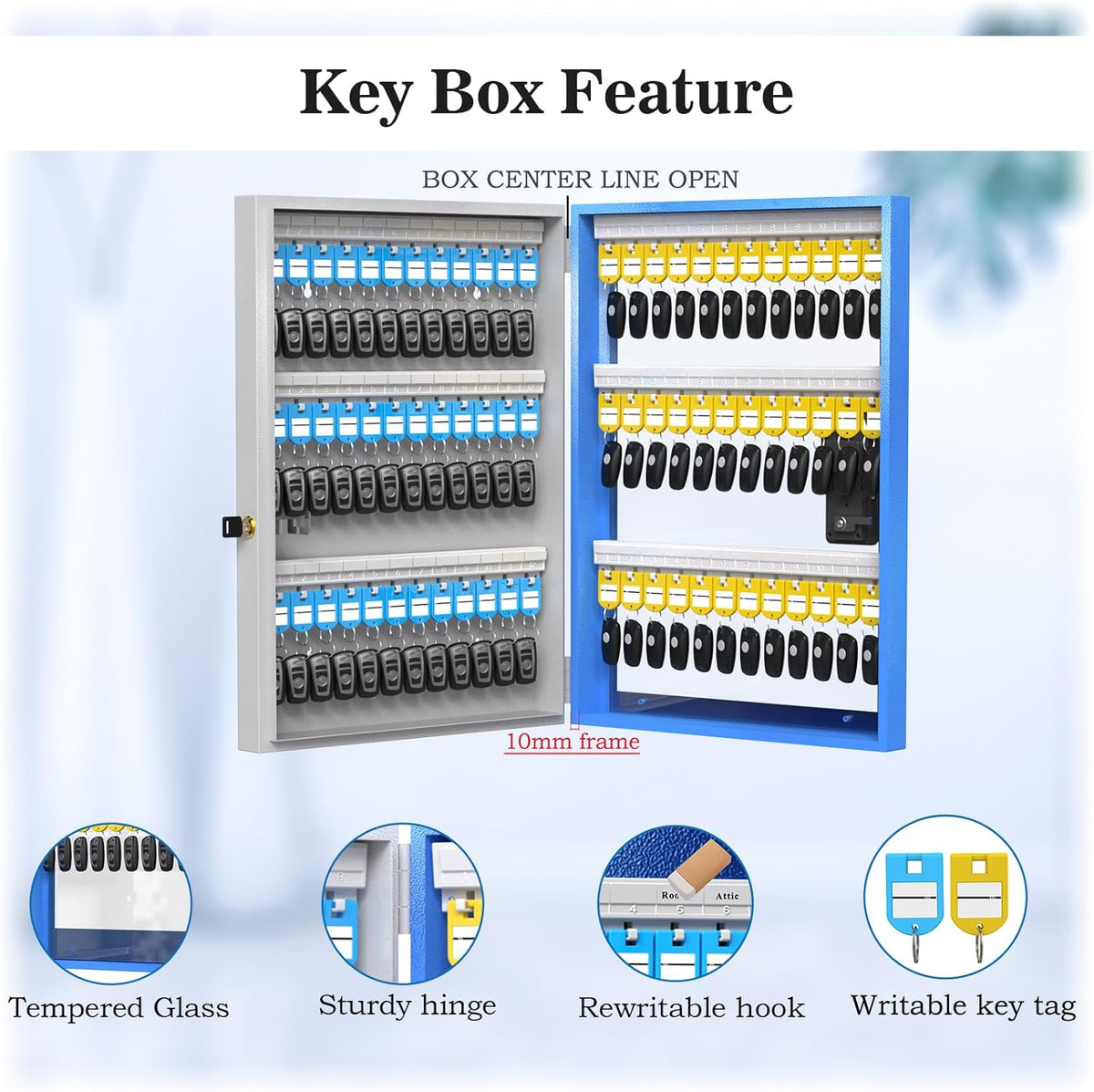 Plus, Mount, Dealership，， for OTP Lock 96 Lockbox, Smart Security Car Half-Remote Bluetooth/Fixed Key APP Cabinet Key Code Share Box Storage Wall