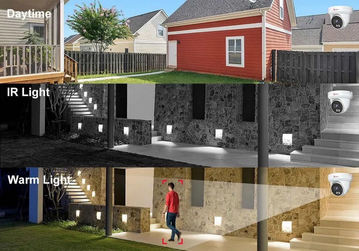 PoE Vision Built-in Color 4K Camera Light Smart IP with Vehicle 8MP 110° Mic, Detection, Night Dual Camera Anpviz Cameras Turret 98ft, Wide Outdoor, IP66 Angle, Waterproof PoE Security AI Human