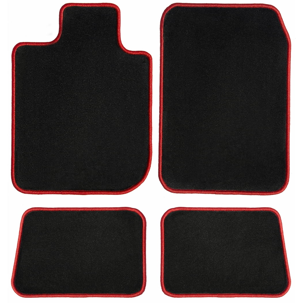 '- Edging & with Carpet Red Passenger 2019, Mats, Black Rear Rav4 2014, for 2018, 2020 / 2017, Car 2013, Driver, Custom Toyota 2016, Mats GGBAILEY Floor Fit 2015, Mats