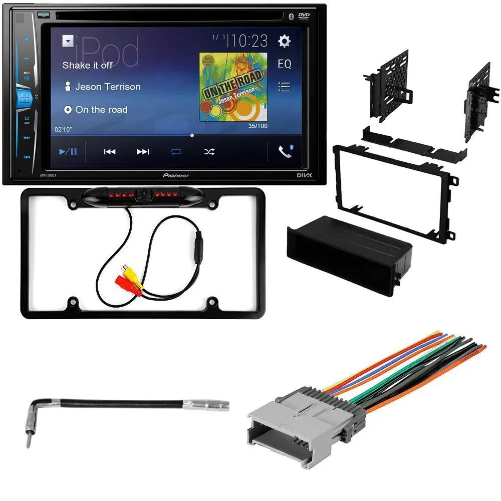 Pioneer Bundle - Camera, KIT2380 Din Backup Kit Kit for DVD Installation Bluetooth Multimedia / Car Mounting i-350 Isuzu and with 2006-2007 Stereo in-Dash Double Touchscreen,