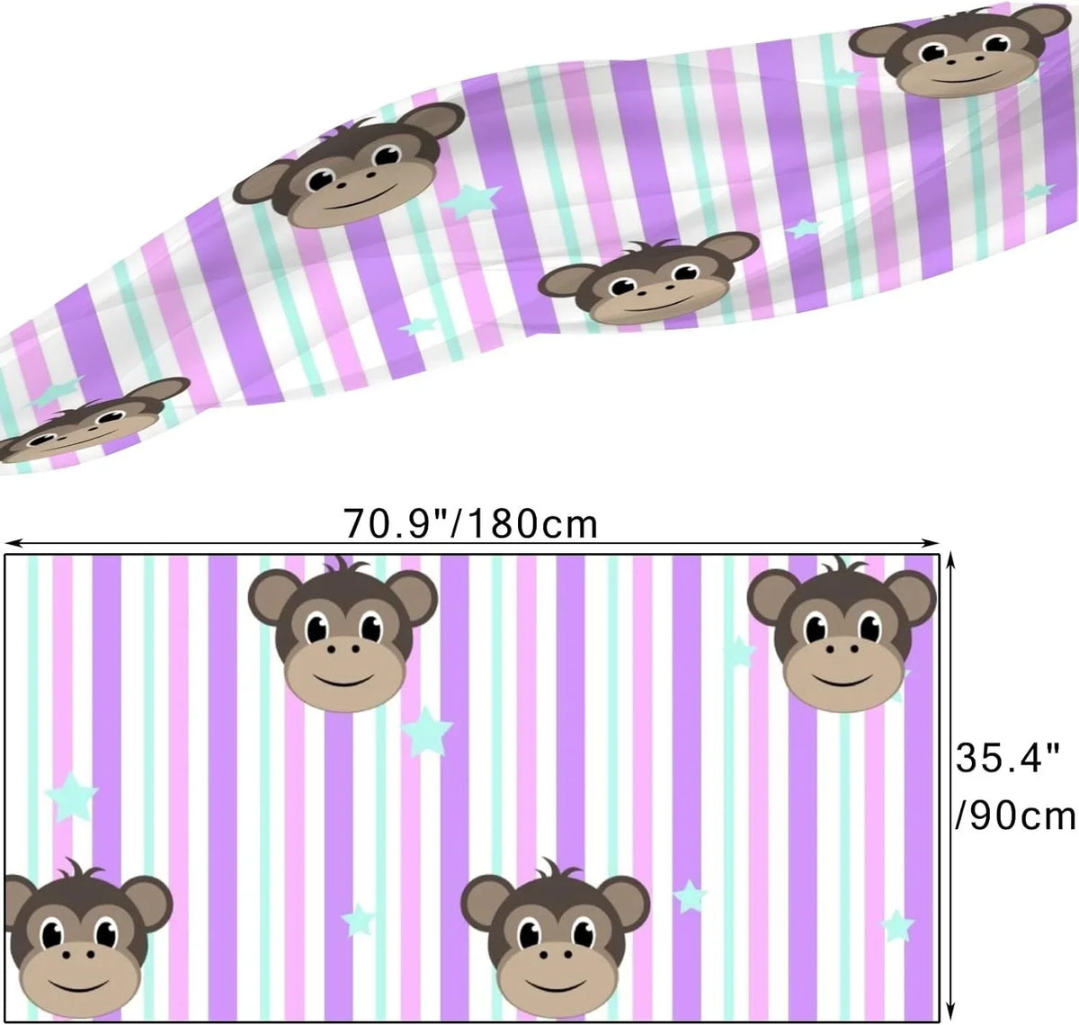 Women Lightweight Stripe Shawl Hyjoy On Silk Wrap Long for Scarf Scarves Girls Faces Neck Monkey