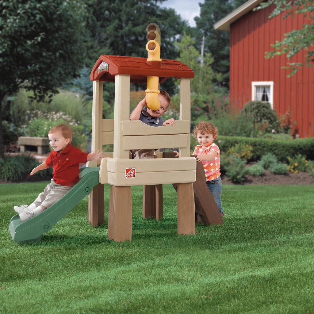 Step2 Naturally Toddler with Lookout Climber Treehouse Playful Slide