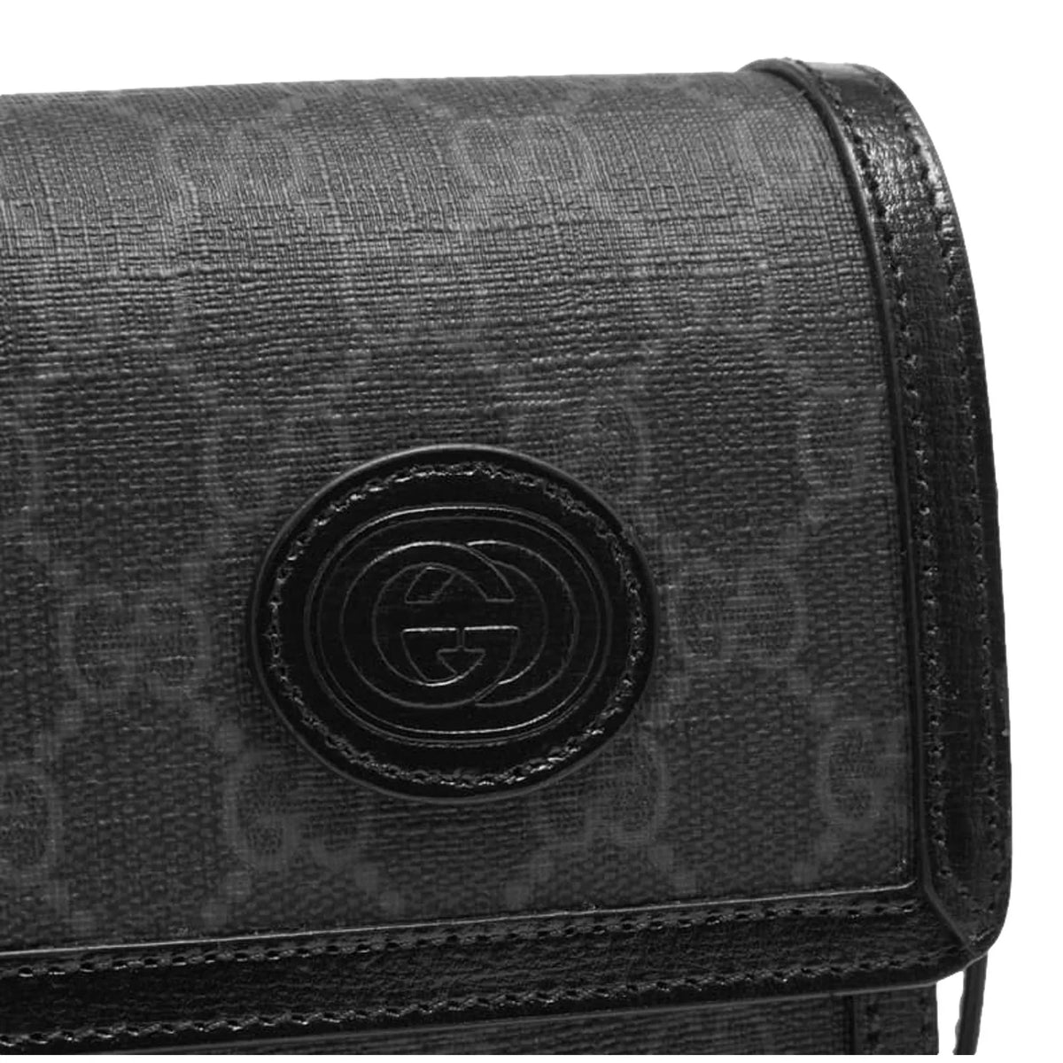 Black Printed Crossbody Gucci Minibag Retro Canvas GG