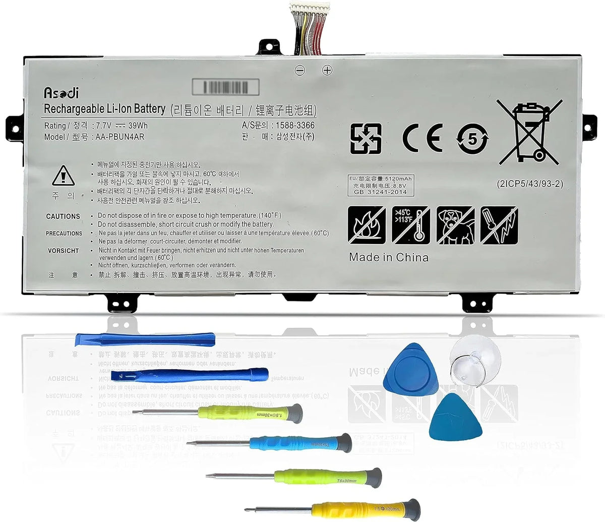 Samsung AA-PBUN4AR NP940X3L 900X5L Compatible NT900X5H with Laptop 940X3L 9 Spin NP900X5L ATIV Book y