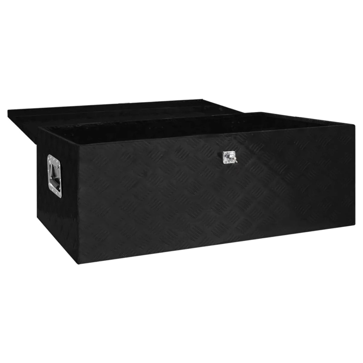 x Vehicle, Lockable H) 14.6 39.4 x Case Aluminum (L Organizer Trailer x x Anself Underbody 21.7 Garage, Box Box Truck W Camping Trip Toolbox Inches for Tool Black Storage