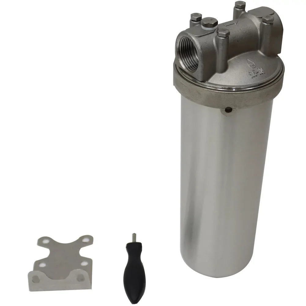PreAsion Housing Filter for Pressure Bracket with Water 1"NPT 10"L Cartridges Heavy-duty