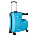 20" Spinner Suitcase AIQIDI Ride Kids Horse Luggage Shape On Travel Trolley Portable Wheels Blue Suitcase, Kids