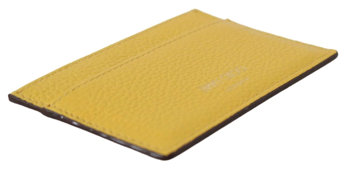 Choo Holder Yellow Leather Jimmy Card Aarna