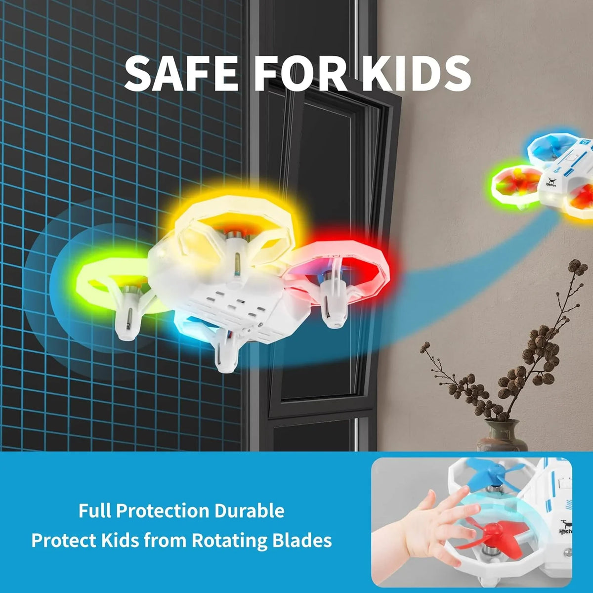 with Turn Signal RC Light Toys HYG WHITE for Mini Open - Drones Kids Box
