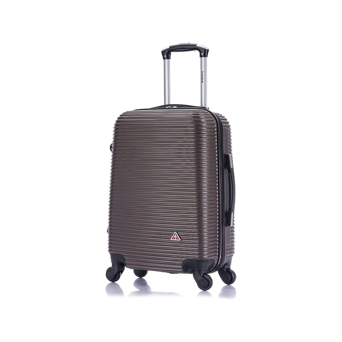 Carry-On PC/ABS Royal Plastic Luggage InUSA (IUROY00S-BRO) Brown