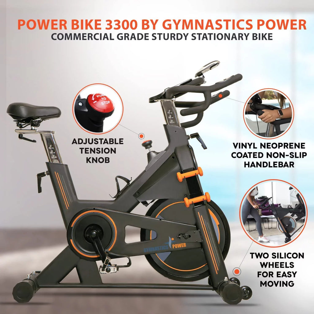 commercial capacity bike Build and 350 stationary lbs Gymnastics bike, exercise with resistance dumbbells, Power magnetic indoor