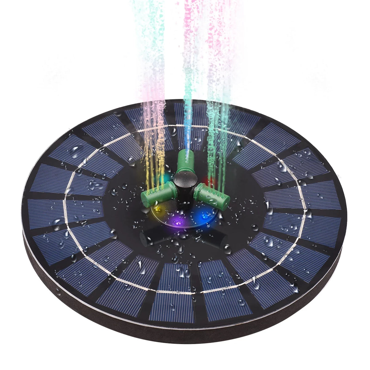 Pump Off fountain,Led With 9 With Auto-shut 9 Pump Led Solar Nozzle Battery Auto-shut Qisuo Solar Solar Battery 6w Auto-shut Nozzle Off Off Rotatable 9 Inch Yaliya Water Inch Water Bath With