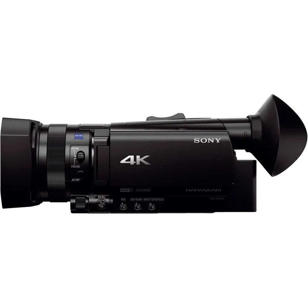 Star Camera FDR-AX700 + Memory and 4K More Sony Card Video - with Carrying HD Handycam Cable + HDMI Case Camcorder 128GB