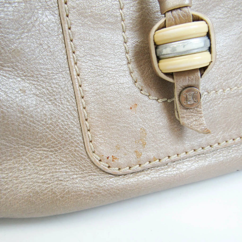 Handbag Celine Beige,Champagne Pre-Owned Boogie Leather Women's (Good)