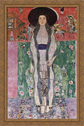 Ornate 26x40 II Wood of Canvas Klimt Adele Framed Gold Bloch-Bauer Gustav Portrait by Large Art