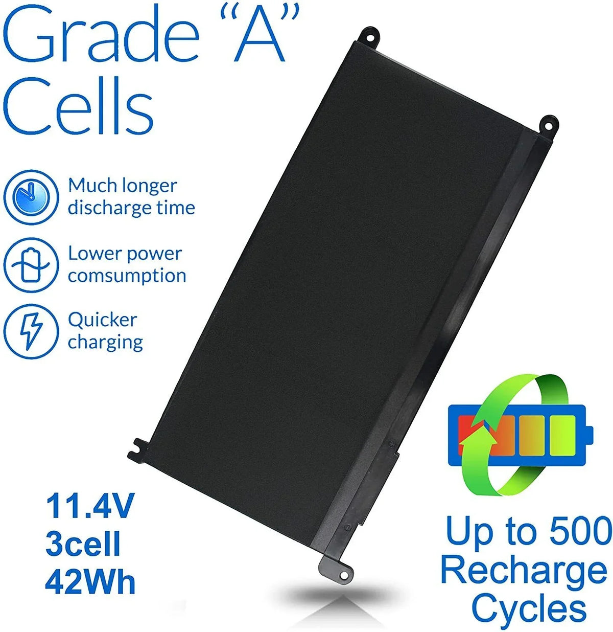 7569 7579 For 5568 13 5368 Inspiron 5567 Battery 7368 FC92N WDX0R 15 5x Dell