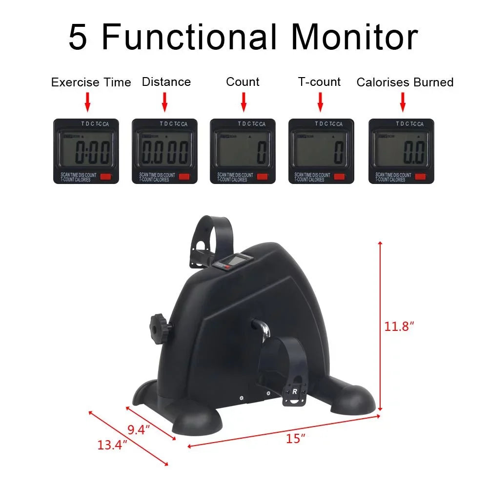 Desk Pedal Exerciser, GoDecor Black Under Home Bike Bicycle, ExerciseTherapy