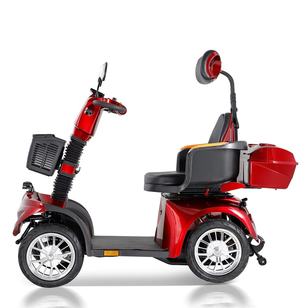 comfortable with seat Fat Scooter handle front Eletric seat 4-Wheel scooter adjust and Powerful 800W tire and