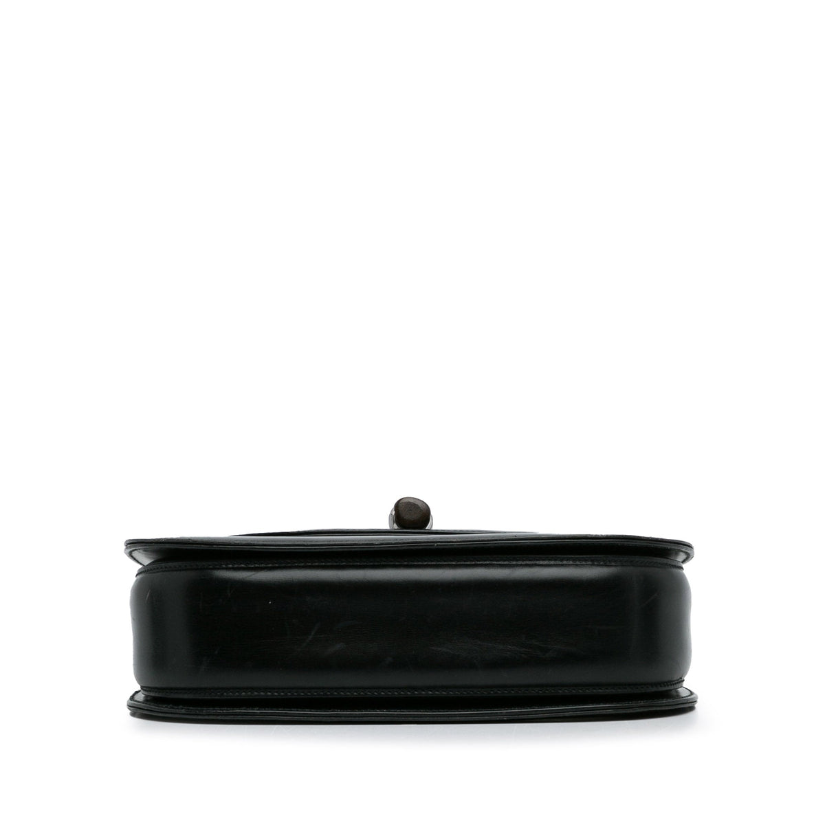 Handbag (Good) Unisex Black Bamboo Pre-Owned HandleBag Night Gucci Calf Authenticated Leather Top