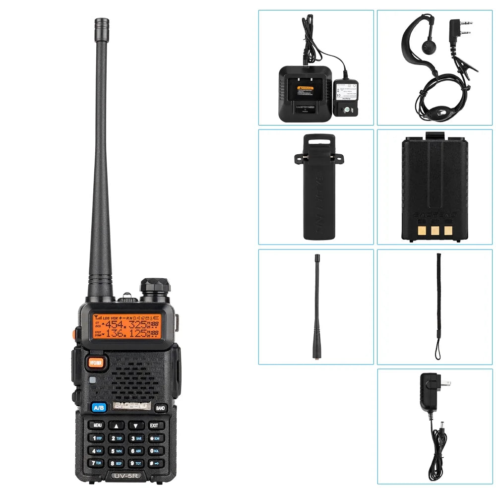 UV-5R Radio Walkie RF Way UBesGoo Dual Ham 5W mAh Radio Band Talkie 1800 Baofeng two FM
