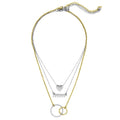 Teens Boutique Layered Women, Necklace Mixed Inc Metals Heart, Blue Chevron, Box | Link for Circle