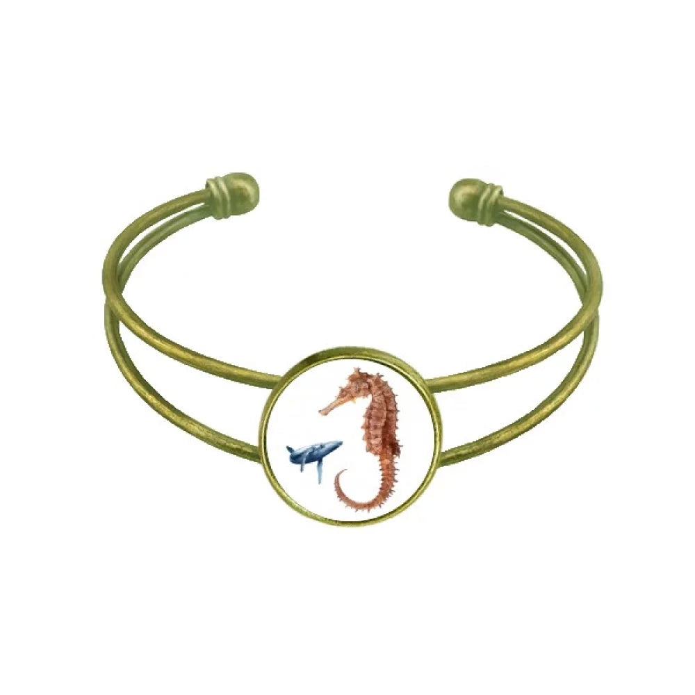 Bracelet Bangle Size Jewelry Retro Hippocampal Open Whales Cuff Contrast