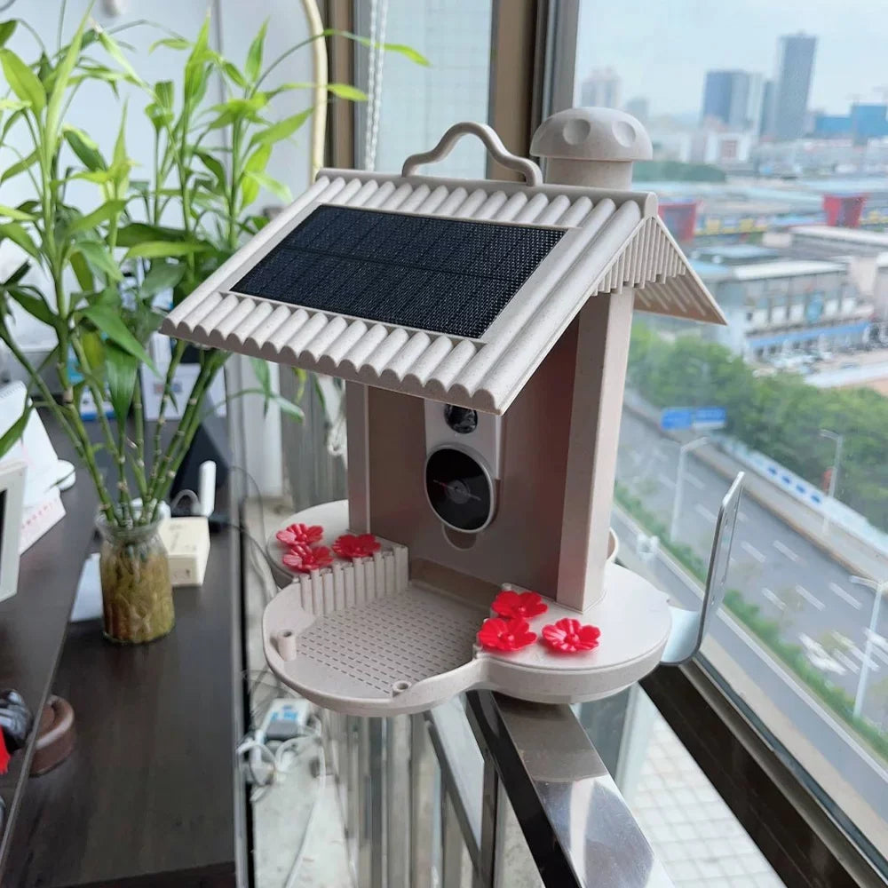 and Bird WIFI Bird Real-time Waterproof Smart Capture Auto Carevas Motion Bird Notification Detection Video Feeder TF 1080P Camera AI Species Identify IP65 Cards 128G