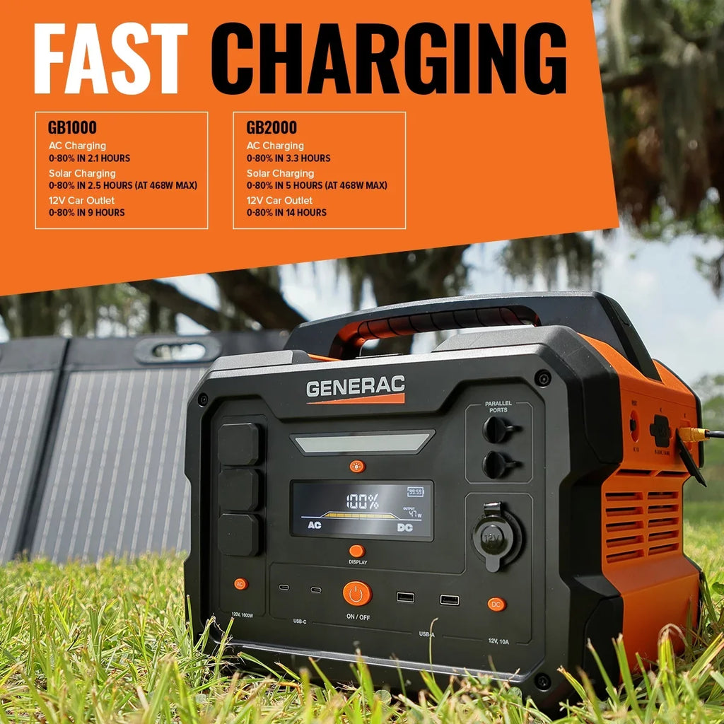 Powered 8026 Compatible Generator Power Panel Station 2106Wh Generac Charging Solar Portable - Battery 1600/3200W