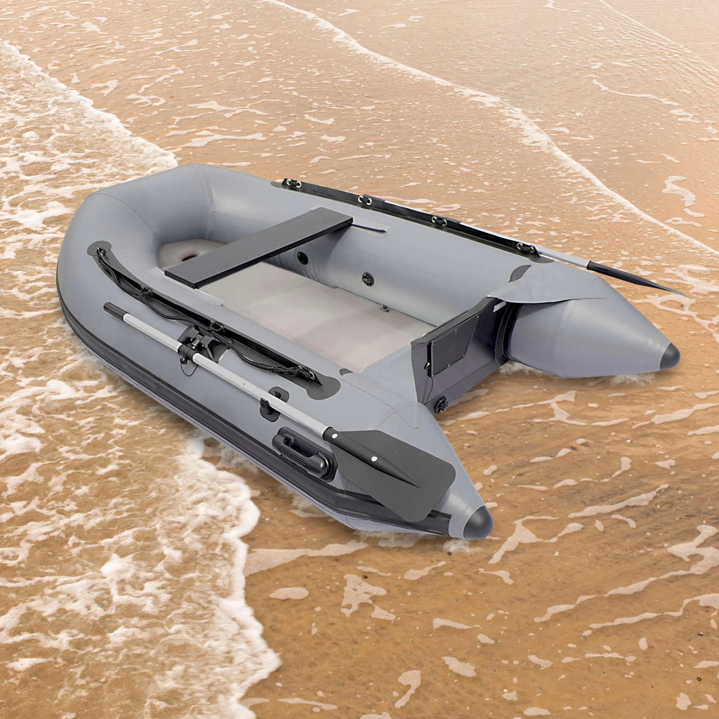 Floor Air Inflatable 8.4 ALEKO Foot Boat Fishing - - Gray