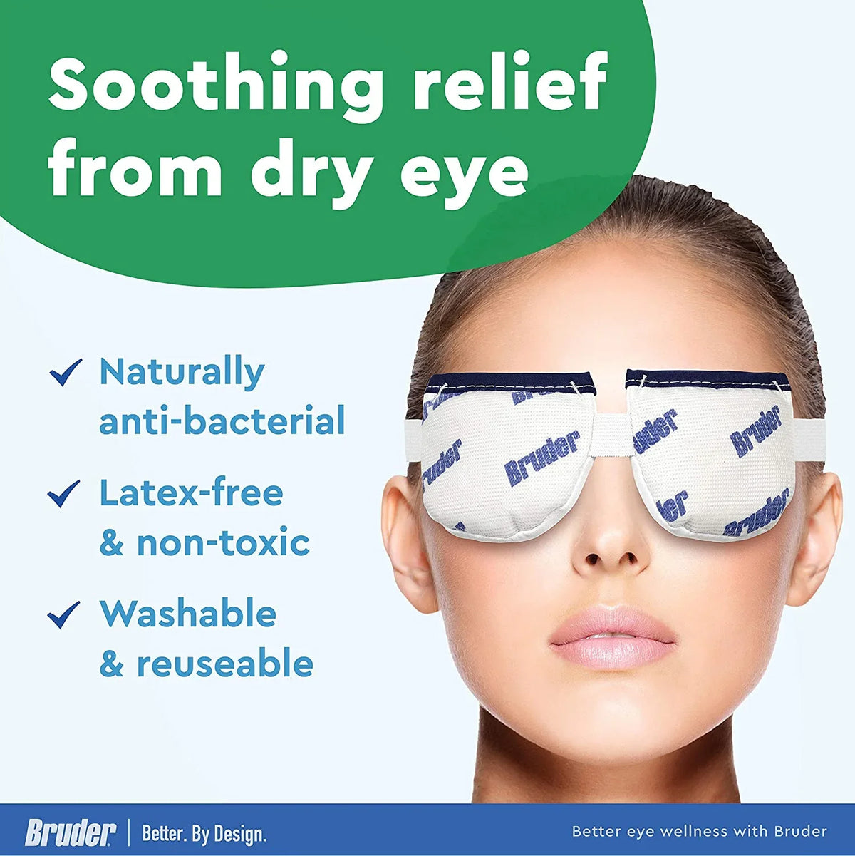 of | Eye Washable, Heat Microwave | Non-allergenic Compress Fast Moist and Bruder Heat 2 l Dry | Effective and Irritation Activated Eye and for Acting Moist Reusable, Other Relief Pack Eye Eye | Mask
