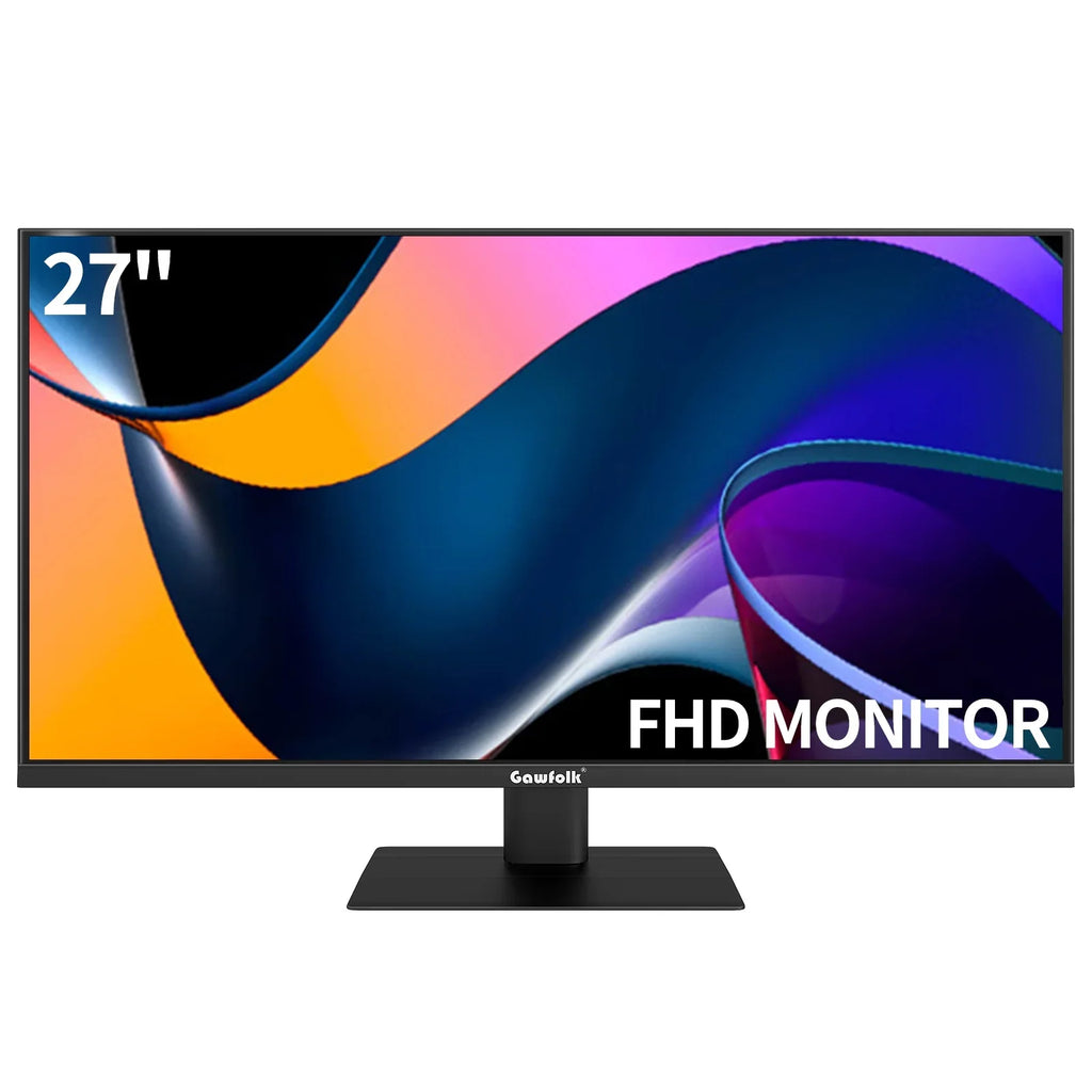 Supports Gaming Full Display 27" 1080P Bezel-less PC and HDMI DP 165Hz, Monitor (Black) HD Gawfolk