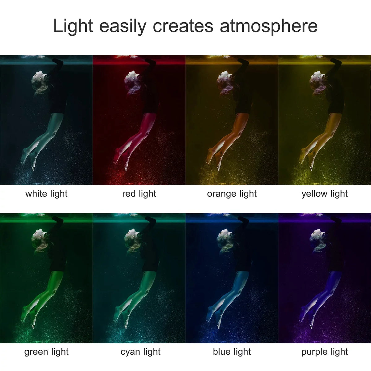 CRI95+ Dimmable Fill Built-in GoPro Rechargeable Underwater Diving Andoer Video 40M Photography Battery Waterproof Modes Replacement for Snorkeling Underwater 8 for Video SL-20 IPX8 RGB
