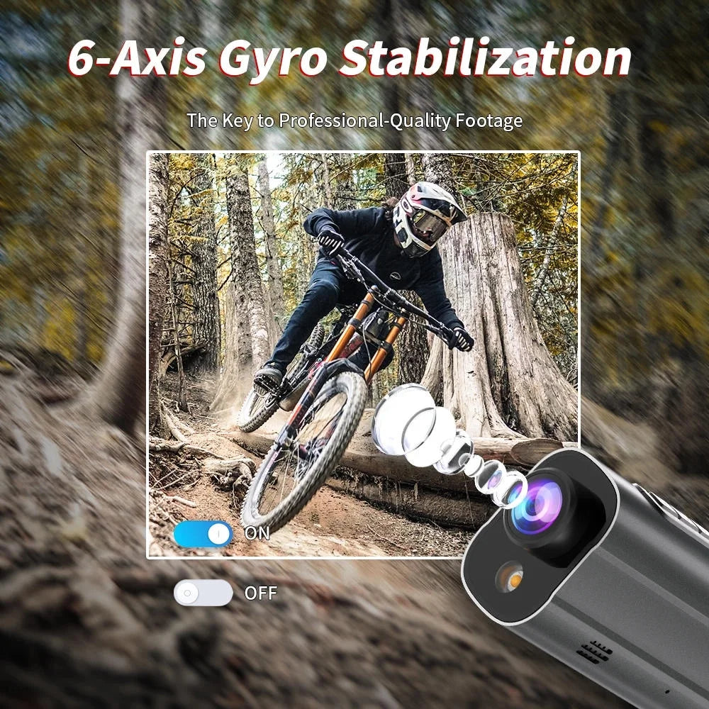 Led Camera Action Motorcycle WiFi Riding Anti with Shake Bike Drive Camera Helmet Sport Recorder 5K Light Bicycle Road DV