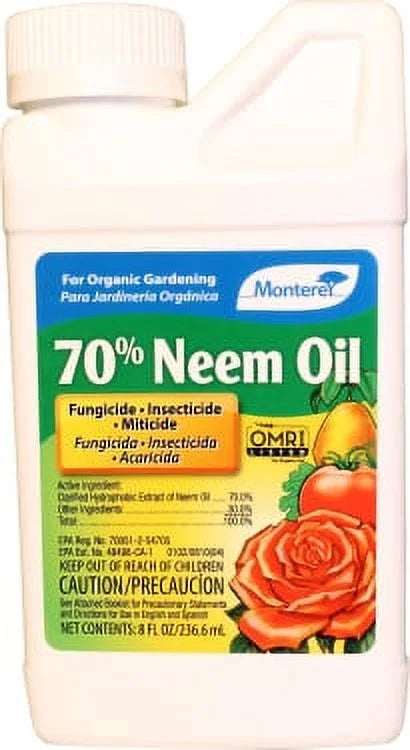 Concentrate, Neem Monterey 70% 8oz Oil