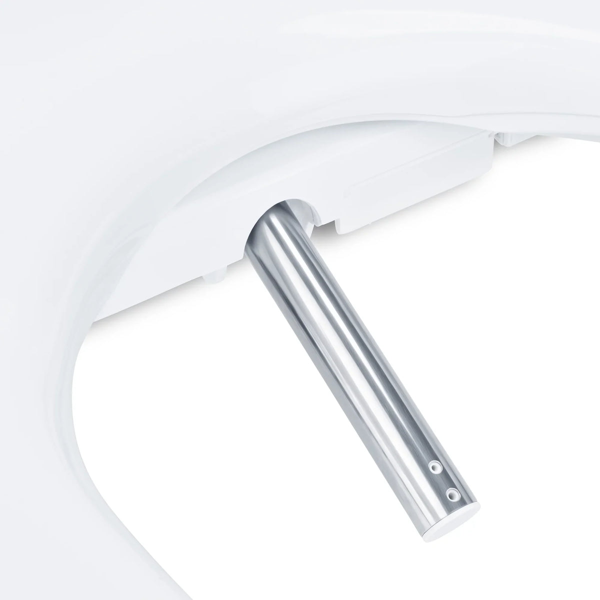 Brondell Bidet Swash SE400 Nozzle, Stainless with Sidearm, White Dryer Steel Round and Seat