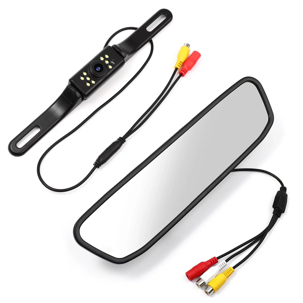 Camera Reverse Backup View System 4.3" Night Driving Mirror Rear Parking Vehicles Cam Cheefull Vision Camera Car Camera
