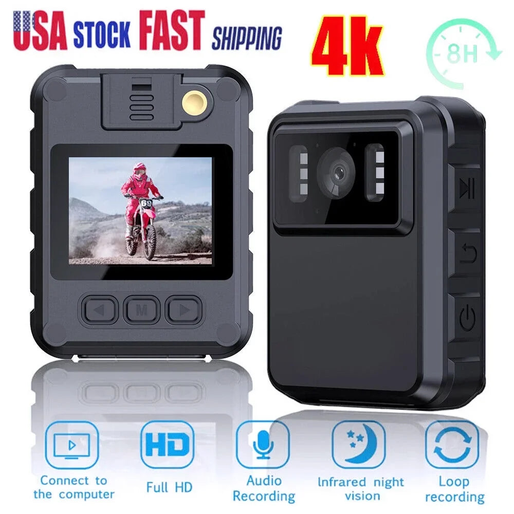 JLLOM Body Vision Night and with Police IR Camera Mini 1080P - DVR Video Audio Camcorder