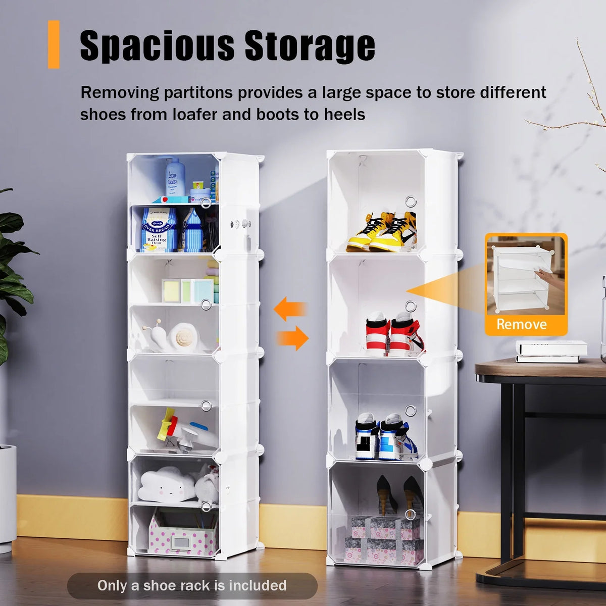Entryway Stand 96 for Pairs Shelf 12 Storage Cabinet White Plastic Modular Shoe Shoe 48 Cubes Rack Closet Tiers Bedroom Boxes, Tower Shoe Organizer Hallway Storage