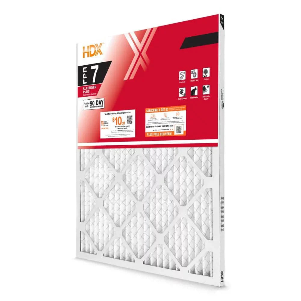 in. in. Filter 25 HDX 1 (Pack Air Of x 2) Allergen x 20 in. 7 FPR Plus Pleated