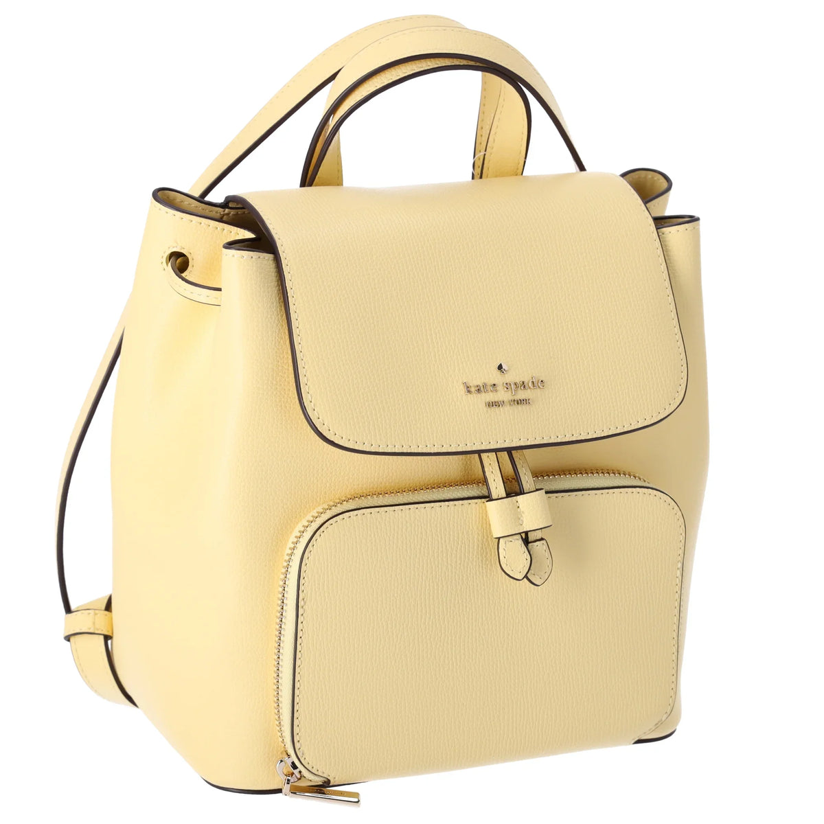 Backpack Flap Kate Butter Medium Leather Kristi Grain Spade Yellow Refined