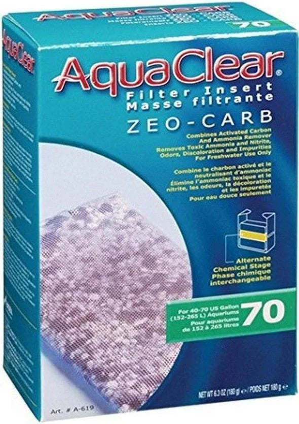 '- Insert (5 gallon 70 Filter AquaClear Zeo-Carb - Pack)