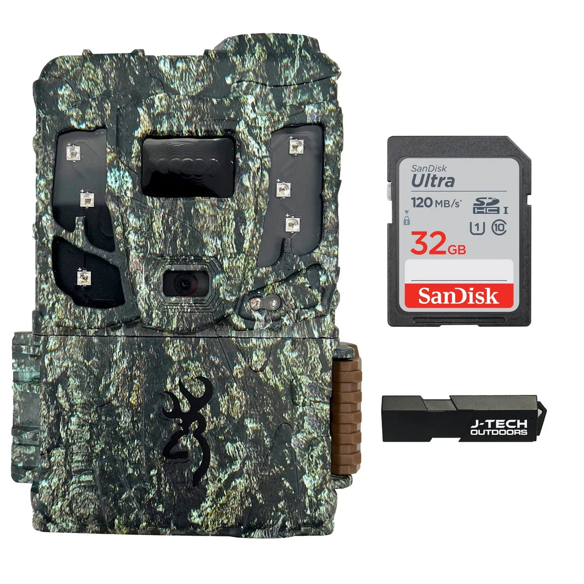 Bundle J-TECH Includes (22MP) Extreme Camera Reader Game Pro Browning Cellular Memory (AT&T+VERIZON) and Trail BTCPSMXHD 32GB Card | HD Defender Scout Card MAX