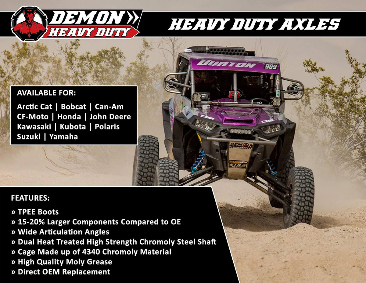 Terrain Axle Kit Reduction, Demon Powersports Right Rear Lift for On 47 6” Lift Heavy (Gen2) Can Duty Angles, Super ATV Degrees Swing Am Unique Outlander/Renegade, Kit Larger Boot for (2013-21) Heat