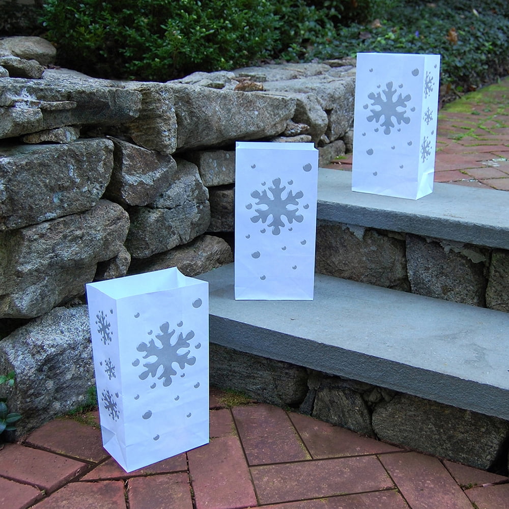 Set Candle Snowflake Kit, 12 Luminaria of -