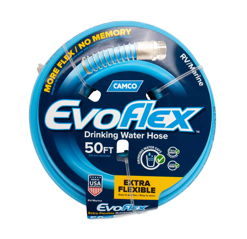 50-Foot Phthalate-Free, | Drinking Camper/RV Lead-Free, or Blue BPA-Free, EvoFlex Hose (22793) Water Camco